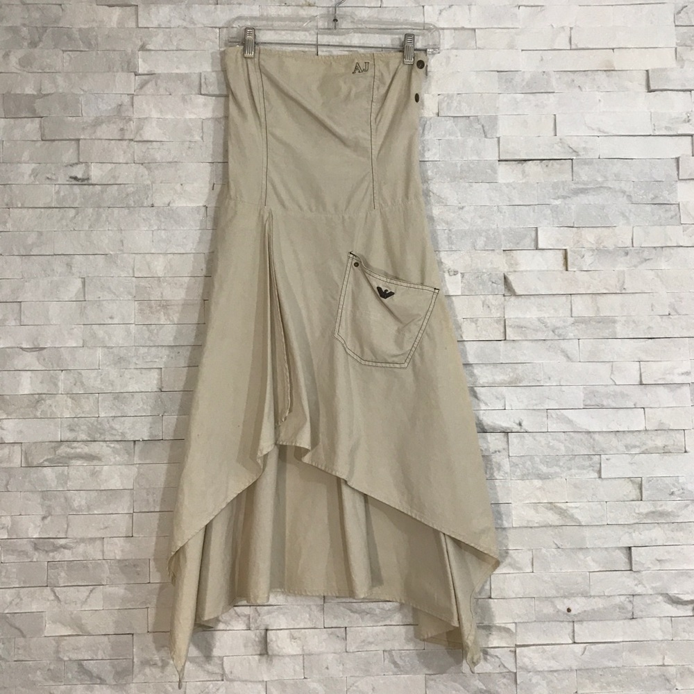 Armani Jeans Strapless Asymmetrical Dress